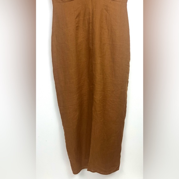 Banana Republic Mari Draped Linen Midi Dress - Picture 5 of 13